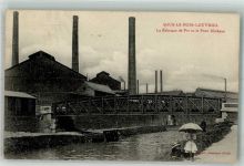 59720 Louvroil 1911 Foto AK Fabrik Pont Michaux