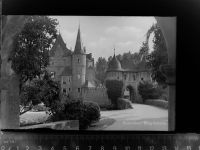 53879 W5350 Euskirchen GLASNEGATIV Burg Satzvey