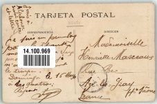 Saragossa Zaragoza Foto AK Denkmal D. Juan Justicia de Aragoni Marke bildseitig