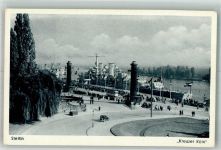 Stettin Szczecin Foto AK WK II Kreuzer Köln Hafen Straßenbahn Denkmal