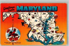 Baltimore Foto AK Maryland Landkarte