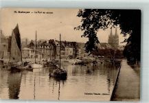 29000 Quimper 1930 Foto AK Hafen Segelboote
