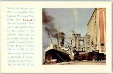 34100 Trieste / Triest / Trst Foto AK Hafen Dampfschiff Eisenbahn Getreidesilo