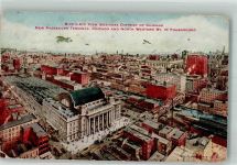 Chicago 1914 Gebrauchsspuren Vogelschau Business Discrit