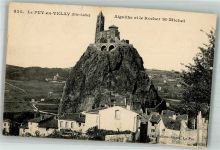 25640 Le Puy 1923 Foto AK Kirche Aiguilhe et le Rocher St.-Michel