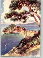 16039 Sestri Levante Lithographie / Künstlerkarte sign. Raimondi, A.
