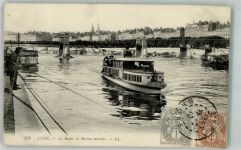 69000 Lyon 1910 Foto AK La Saone Marke bildseitig