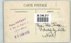 69000 Lyon 1910 Foto AK La Saone Marke bildseitig