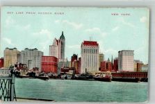 New York City Gebrauchsspuren Skyline from Hudson River