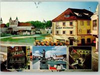 4400 Steyr 1983 Foto AK Hotel Minichmayr Denkmal Brücke