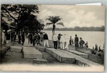 Kinshasa Léopoldville Foto AK Ort handschriftlich Belgisch Kongo
