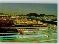 Hongkong Foto AK Flughafen bei Nacht
