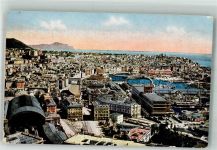 16100 Genova 1922 Foto AK Hafen Bahnhof