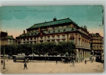 76000 Rouen 1923 Foto AK Straßenbahn Le Theatre des Arts