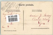 74500 Evian-les-Bains Foto AK Hafen Briefmarke bildseitig