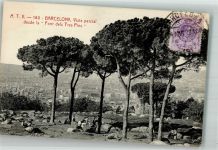 Barcelona 1922 Foto AK Marke bildseitig