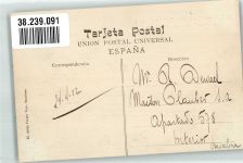 Barcelona 1922 Foto AK Marke bildseitig
