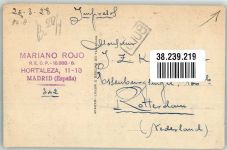 Madrid 1928 Foto AK Auto LKW Ministerio de Fomento Marke bildseitig