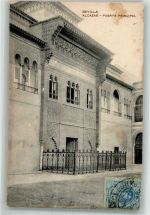 Sevilla 1913 Foto AK Alcazar Puerta Principal Marke bildseitig