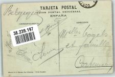 San Sebastian Donostia 1913 Foto AK Casete Real de Banos Marke bildseitig