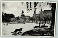 Buenos Aires Foto AK Denkmal Plaza San Martin