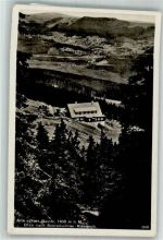 Alte schlesische Baude Foto AK Hüttenstempel