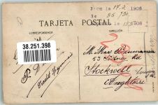 Saragossa Zaragoza 1908 Foto AK Kirche Templo del Pilar Marke bildseitig