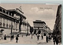 00100 Roma Rom Foto AK Straßenbahn Via Nazionale