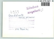32839 W4939 Sandebeck FOTO KEINE AK Hotel Pension ZumTteutoburger Wald