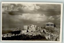 Athen Athenes 1935 Foto AK Denkmal Akropolis