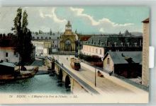 21000 Dijon Foto AK Krankenhaus Pont de l Ouche Straßenbahn
