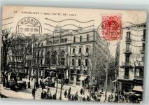 Barcelona 1912 Foto AK Gran Teatro del Liceo Marke Bildseitig
