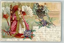 sign. Filiziani E. Leo XIII auf dem Papstthron Papst 1902 Gebrauchsspuren