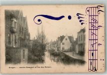 Bruges Brügge 1901 Foto AK Rue des Potiers