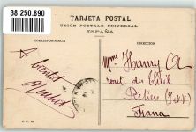 San Sebastian Donostia 1914 Foto AK Hafen Marke bildseitig