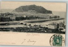 San Sebastian Donostia 1912 Foto AK Marke bildseitig