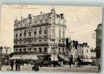 87000 Limoges 1906 Foto AK Straßenbahn Central Hotel