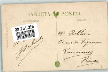 Valencia 1912 Foto AK Lonja Puerta lateral Marke bildseitig