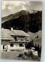 6992 Hirschegg , Kleinwalsertal Foto AK Gasthaus Sportheim Schönegg