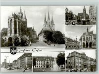 99084 O5000 Erfurt - Dom Severikirche Anger Rathaus Bahnhofsplatz Rat des Kreises Angermuseum Mehrfachaufnahme