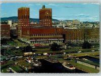Oslo Kristiania - Rathaus Hafen Omnibusse VW Käfer