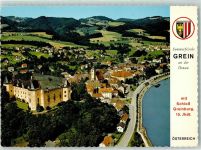 4360 Grein - Fliegeraufnahme mit Schloss Greinburg