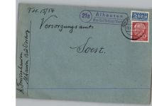 33014 W3490 Alhausen , Westf KEINE AK Landpoststempel
