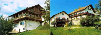 W8491 Rimbach , Oberpf Café-Pension "Aschenbrenner", 2-fach Klappkarte, mit Kurzinfos Gastronomie KEINE AK