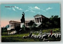 W8000 München Bavaria Schäfer Schafherde Karte mit Fehler AKU2 Zieher Ottmar