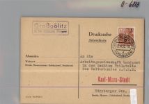 07422 O6821 Großgölitz KEINE AK Landpoststempel