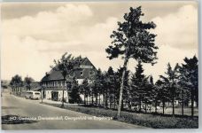 01773 O8231 Zinnwald-Georgenfeld - Gaststätte Grenzsteinhof Auto Straße Baum