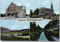 27321 W2819 Thedinghausen - Kirche Blumen Fluss Haus Zaun