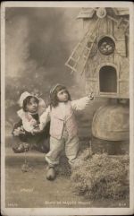Windmühle Serien-Karte Trachten Niederlande / Hollandkind