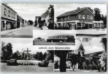 48317 W4406 Walstedde - Straße Auto Haus Kirche Kreuz Baum